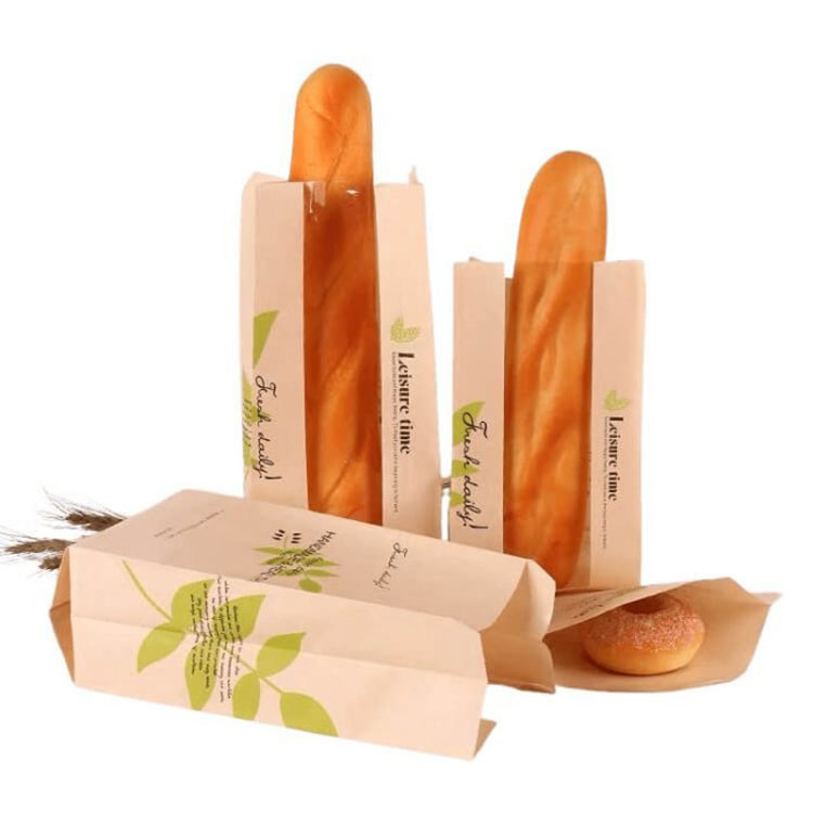 Baguette leivapaberi kotid aknaga